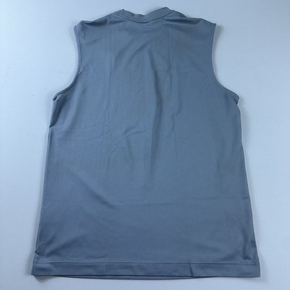 Vintage Y2K Nike Mesh Sleeveless Tank Top Shirt Men's Large Swoosh Gray Active - Picture 2 of 7
